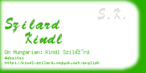 szilard kindl business card